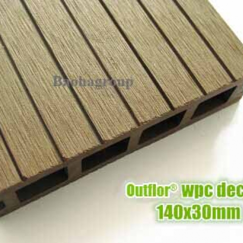 Sàn gỗ nhựa WPC ngoài trời tấm rỗng OBM120-19B
